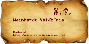 Weinhardt Valéria névjegykártya